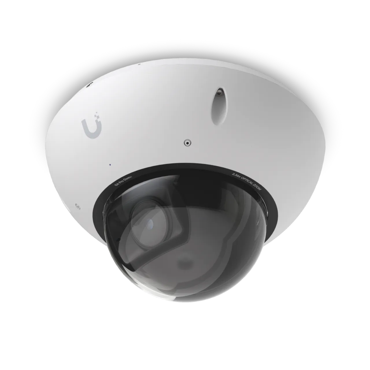 Ubiquiti UVC-G6-Pro-Dome-W — белая купольная камера видеонаблюдения с прозрачным защитным стеклом и надписью 2.38x Ubiquiti UVC-G6-Pro-Dome-W — белая купольная камера видеонаблюдения с прозрачным защитным стеклом и надписью 2.38x