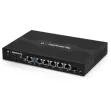 Ubiquiti EdgeRouter 6-Port mit 24-V-PoE und SFP in schwarzem Gehäuse mit 5 Ethernet-Ports, 1 SFP-Port, Reset-Taste und
