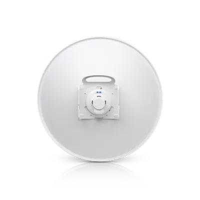 Antenna Ubiquiti PowerBeam AC 400mm 2,4 GHz 25dBi, parabola bianca con modulo radio centrale LED blu e supporto di Antenna Ubiquiti PowerBeam AC 400mm 2,4 GHz 25dBi, parabola bianca con modulo radio centrale LED blu e supporto di