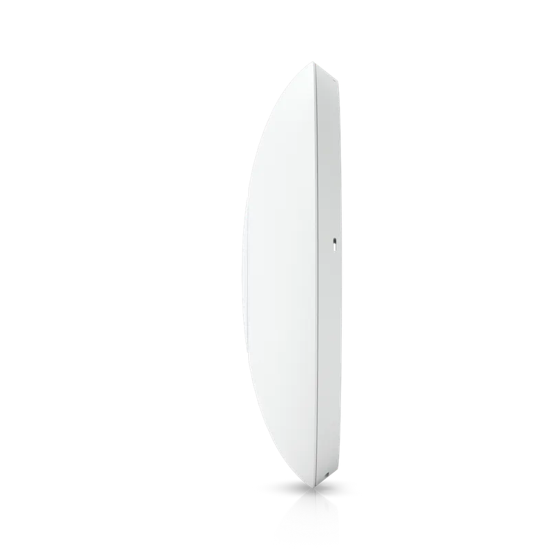 Pack de 5 points d’accès UniFi AP U7-PRO, borne blanche circulaire en vue latérale sur fond noir pour déploiement réseau