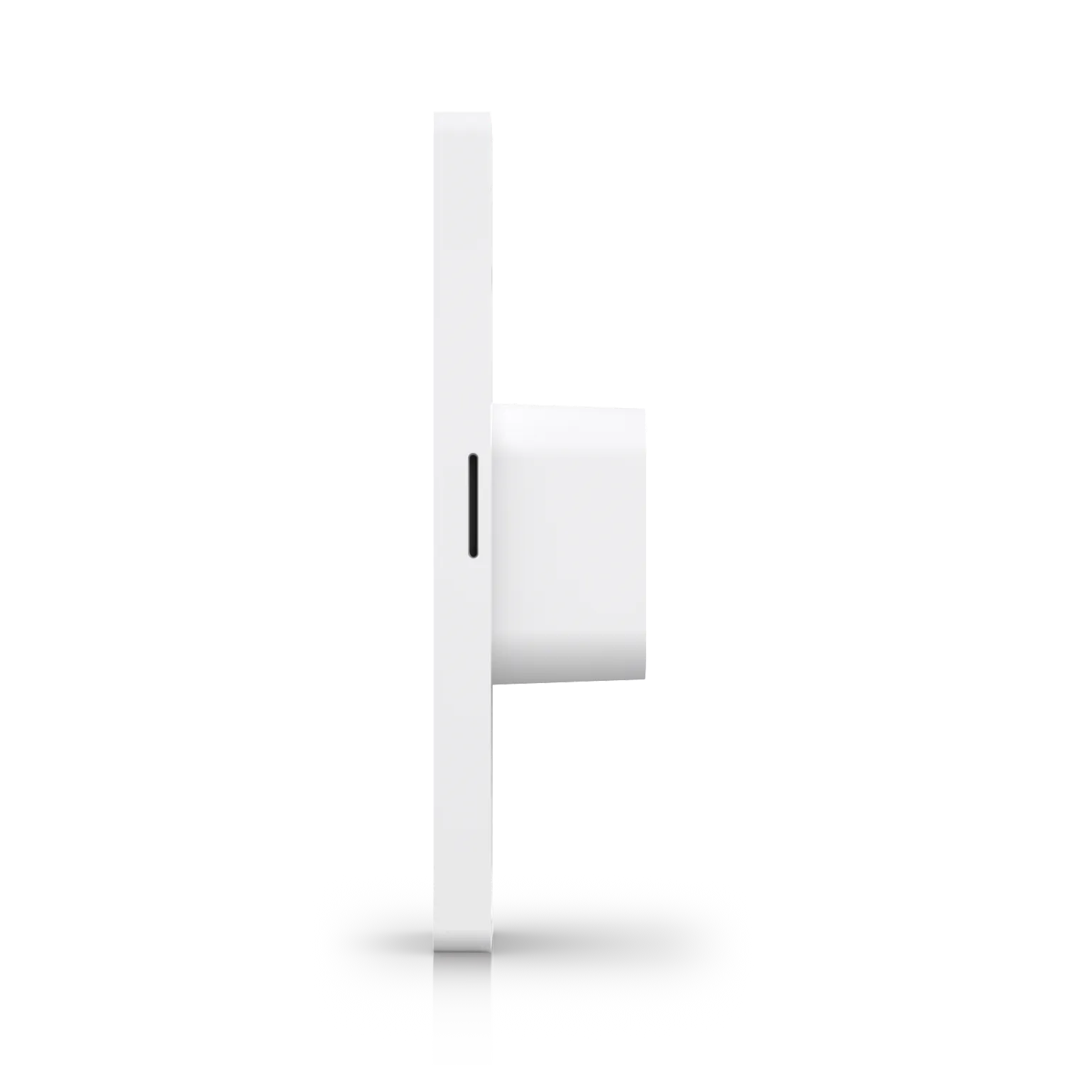 Ubiquiti Access G3 Reader Pro weiß in Seitenansicht mit schlankem Gehäuse und zylindrischem Lesekopf vor schwarzem