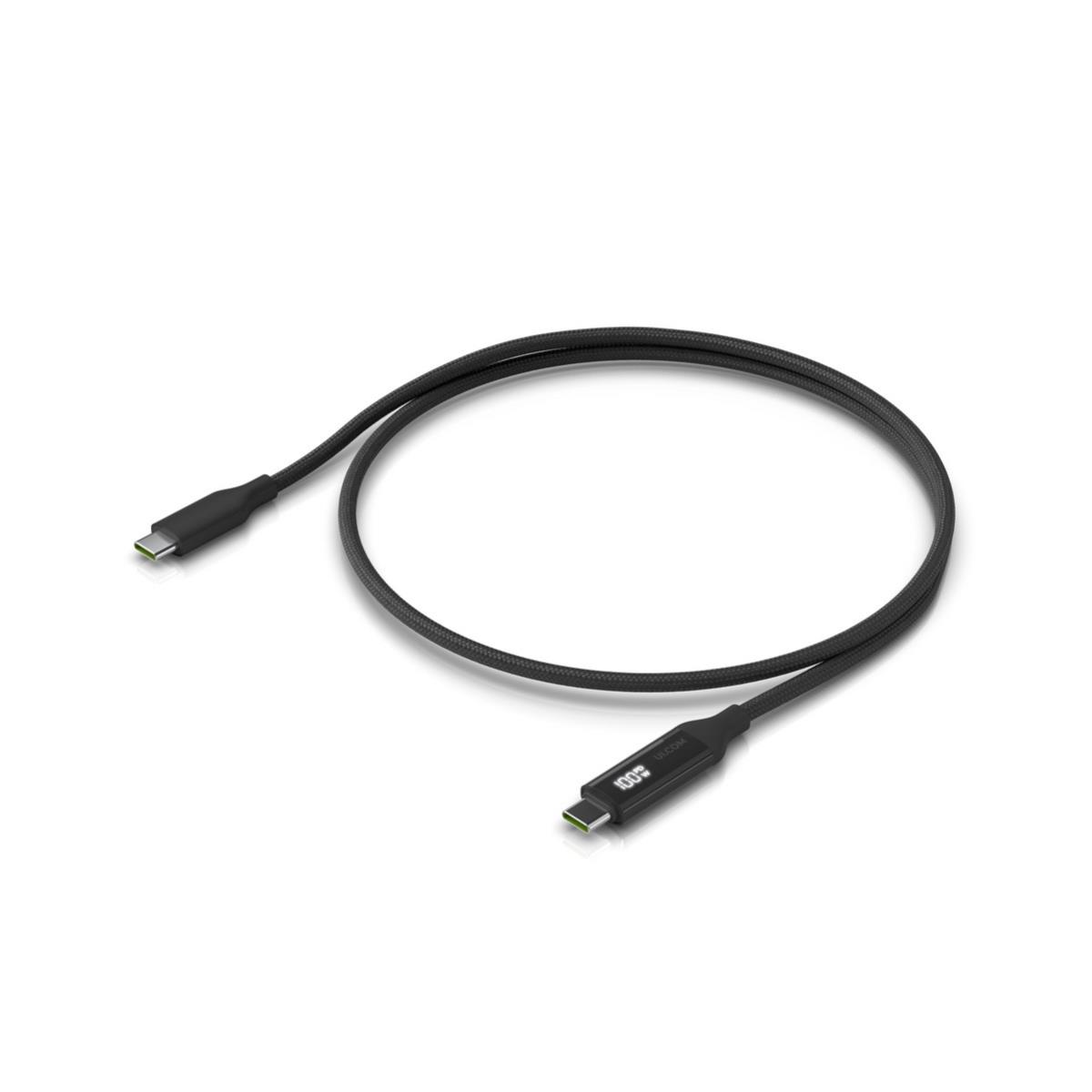 Ubiquiti UACC-Cable-USB-100W-1M-BK USB cable 39.4" (1 m) USB C Black, Gray