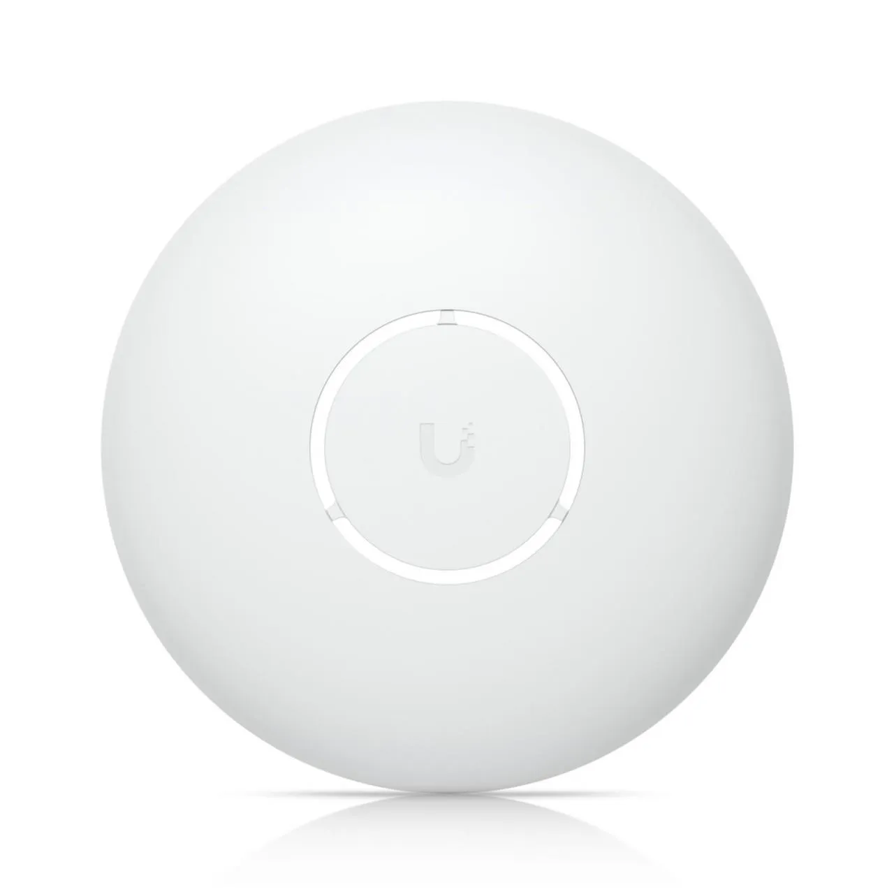 Ubiquiti U7 Paintable Cover, white circular access point cover with central indentation and embossed logo for seamless wall Ubiquiti U7 Paintable Cover, white circular access point cover with central indentation and embossed logo for seamless wall