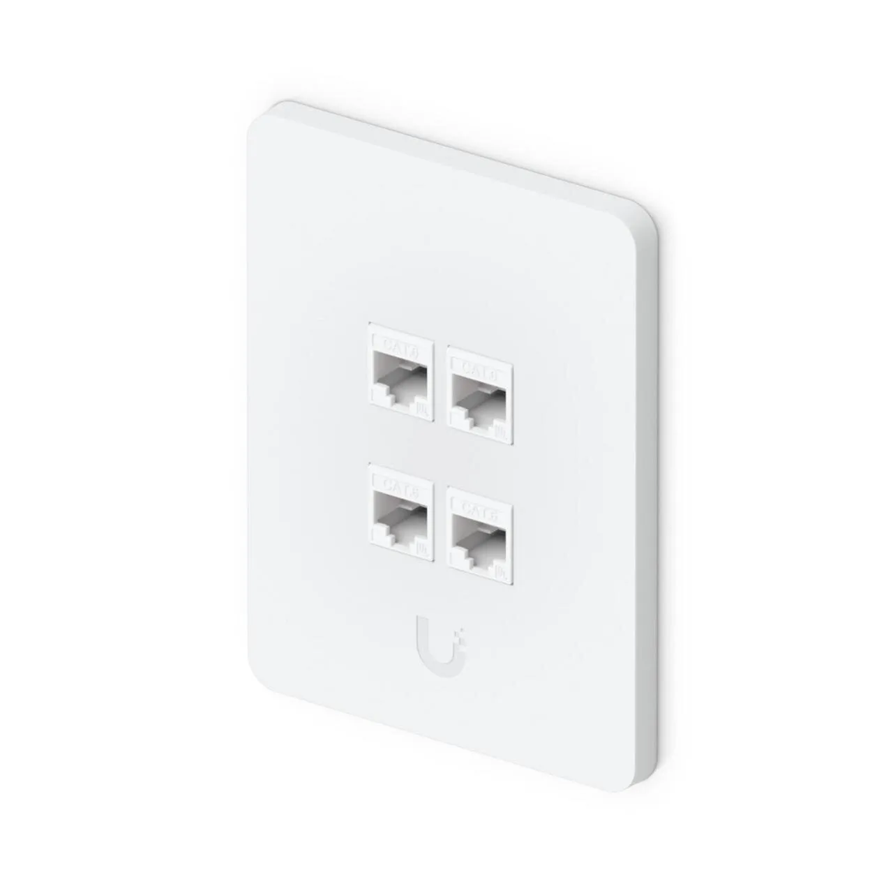 Universelle, lackierbare Keystone-Wandplatte, 4 Port, vertikal, 4er-Pack