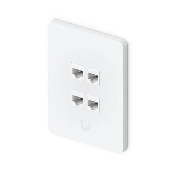 Universelle, lackierbare Keystone-Wandplatte, 4 Port, vertikal, 4er-Pack