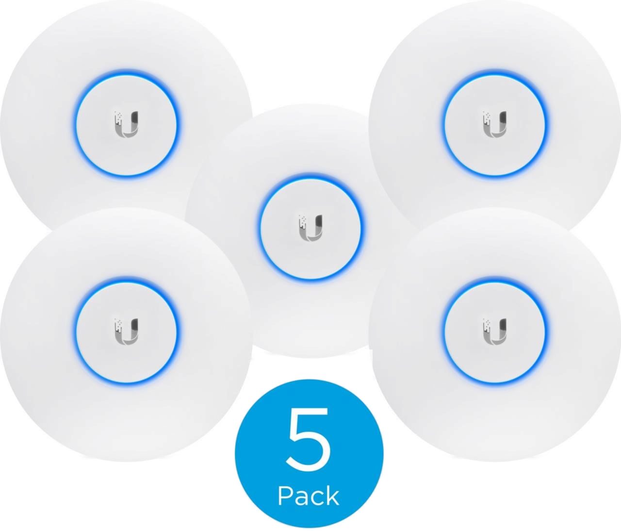 Ubiquiti Wireless AP WIFI5 • AC2000 • 4x4 • Indoor • 1 GbE • 5er Pack • UniFi • UAP-nanoHD-5