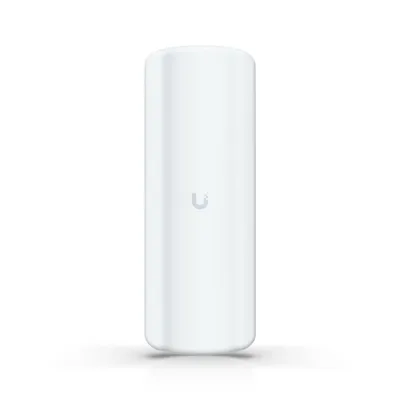 Puente Pro Sector UniFi, dispositivo blanco alargado con logo gris en centro para redes empresariales de alto rendimiento. Puente Pro Sector UniFi, dispositivo blanco alargado con logo gris en centro para redes empresariales de alto rendimiento.