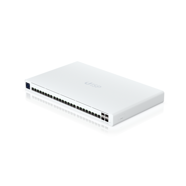 Ubiquiti Switch full managed Layer2 28 Port • 24x GbE • PoE Budget 220W • 16x 27V Passive-PoE • 4x SFP+ • 19" • UISP • UISP-S-Pro