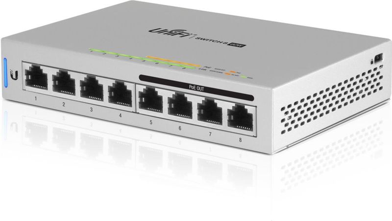 Ubiquiti Networks UniFi Switch 8 Managed Gigabit Ethernet (10/100/1000) Power over Ethernet (PoE) Grey (US-8-60W)