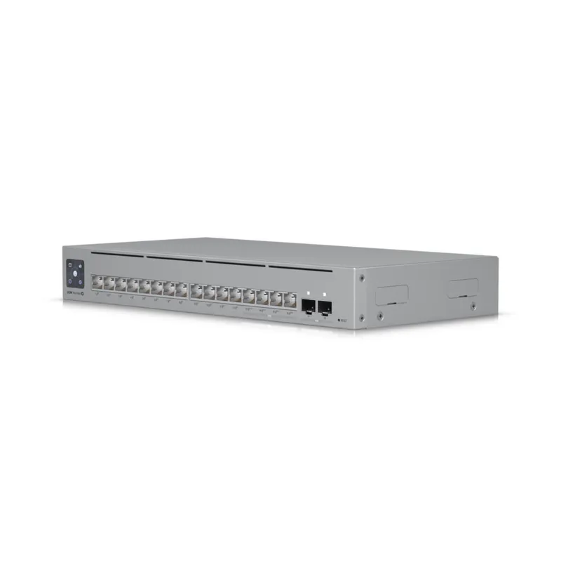 Ubiquiti UniFi Switch USW-Pro-Max-16-POE 16-Port-PoE++-Netzwerk-Switch mit 180W in Silber, 16 Ethernet- und 2 SFP+-Ports