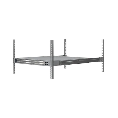 Ubiquiti UniFi Switch USW-Pro-XG-48-PoE 1080W mit 48 RJ45-Ports und 4 SFP+-Slots in 19-Zoll-Rackmontage mit Status-LEDs.
