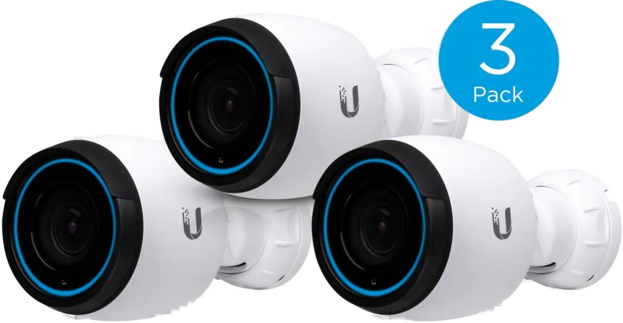 Ubiquiti UniFi Video Camera G4 Pro / Outdoor / 4K / Motorisierter Zoom / Infrarot / Low Light / UVC-G4-PRO / 3er Pack Ubiquiti UniFi Video Camera G4 Pro / Outdoor / 4K / Motorisierter Zoom / Infrarot / Low Light / UVC-G4-PRO / 3er Pack