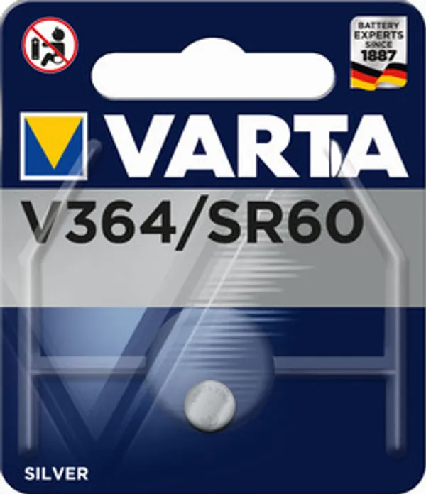 VARTA Knopfzellenbatterie Electronics V364 (SR60) Silber