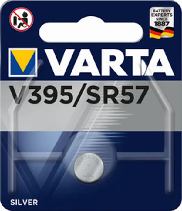 VARTA Knopfzellenbatterie Electronics V395 (SR57) Silber