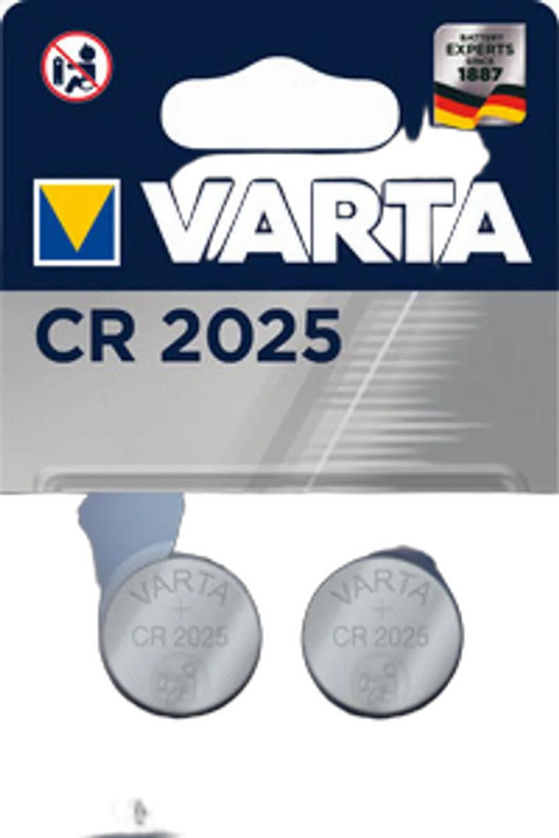 VARTA Knopfzellenbatterie Electronics CR2025 Lithium 2er-Pack