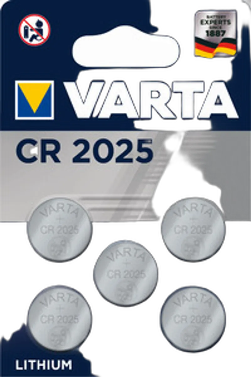 VARTA Knopfzellenbatterie Electronics CR2025 Lithium 5er-Pack