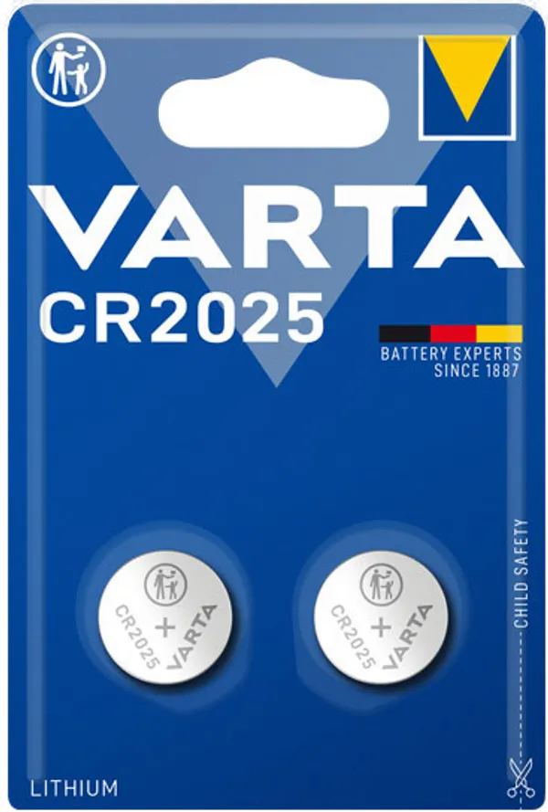 Batterie Knopfzelle CR2025 *Varta* 2-Pack