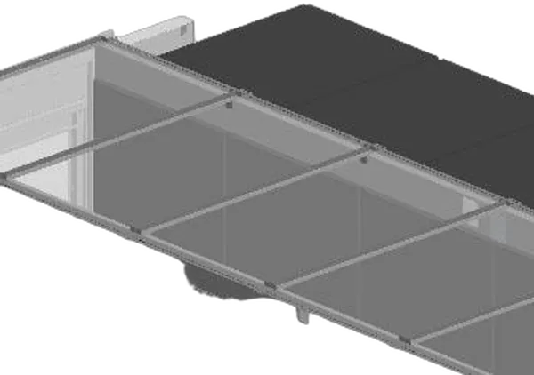 Vertiv(Knürr) SmartAisle Dach L2400 GB1200, Schwarz
