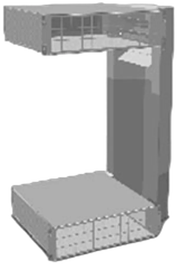 Vertiv(Knürr) SmartAisle™,zbh. SwitchTube 19" Core 460 mm, 12-21HE, für Kühlung des Switche aus dem Kaltgang, Lichtgrau