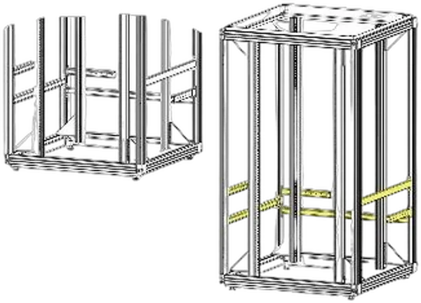 Vertiv(Knürr) zub.C-Profilschiene T 800, L655, 4-Pack, Einbauposition 1