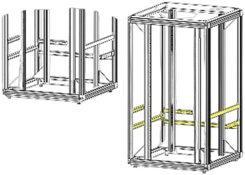 Vertiv(Knürr) zub.C-Profilschiene T 800, L655, 4-Pack, Einbauposition 1