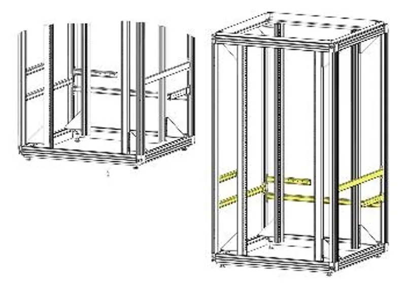 Vertiv(Knürr) zub.C-Profilschiene T1000, L855, 4-Pack, Einbauposition 1