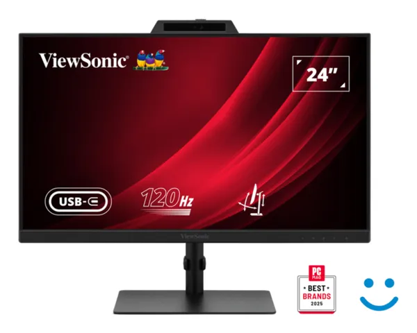 Viewsonic 60,5cm VG2441V  Webcam 16:9 HDMI/DP/USBC 120Hz FHD