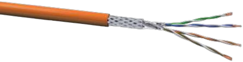 Kabel 1000MHz, CAT7, S-STP(S/FTP),  Verlege, 1000m Trommel, SLAN, Simplex, Orange, Dca, LSZH, VOKA