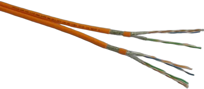 Kabel 1000MHz, CAT7, S-STP(S/FTP),  Verlege,  500m Trommel, SLAN, Duplex, Orange, Dca, LSZH, VOKA