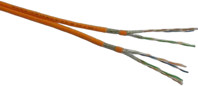 Kabel 1000MHz, CAT7, S-STP(S/FTP), Verlege, 50m Ring, SLAN, Duplex, Orange, Dca, LSZH, VOKA