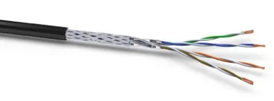 Kabel 1000MHz, CAT7, S-STP(S/FTP), Verlege, 500m Trommel, Außenkabel, XLAN, Schwarz, VOKA