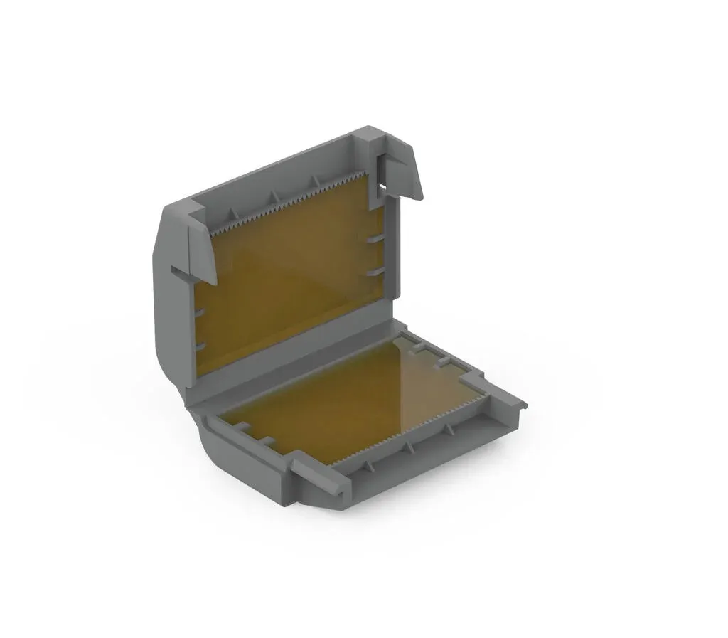 Wago Gelbox Serie 221, 2x73; max. 4mm²-Klemmen Größe 2 (4Stück) IP68, scatola di collegamento aperta con gel traslucido