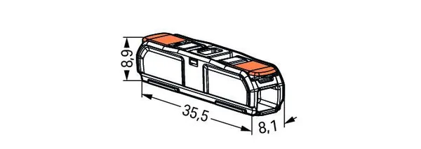 Wago Serie 221 - Durchgangsverbinder -2*4mm (12 Stück Retail)