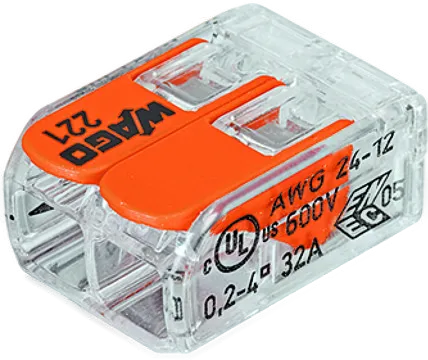Wago Serie 221 - 2*4mm (16 Stück Retail)