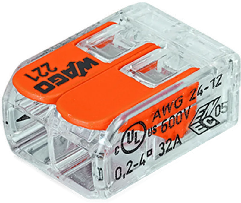 Wago Serie 221 - 2*4mm (16 Stück Retail)