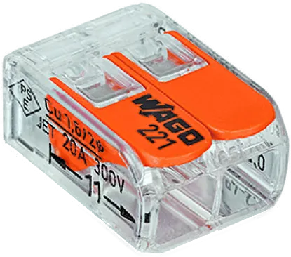 Wago Serie 221 - 2*4mm (16 Stück Retail)