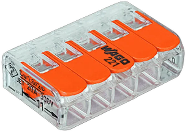 Wago Serie 221 - 5*4mm (8 Stück Retail)