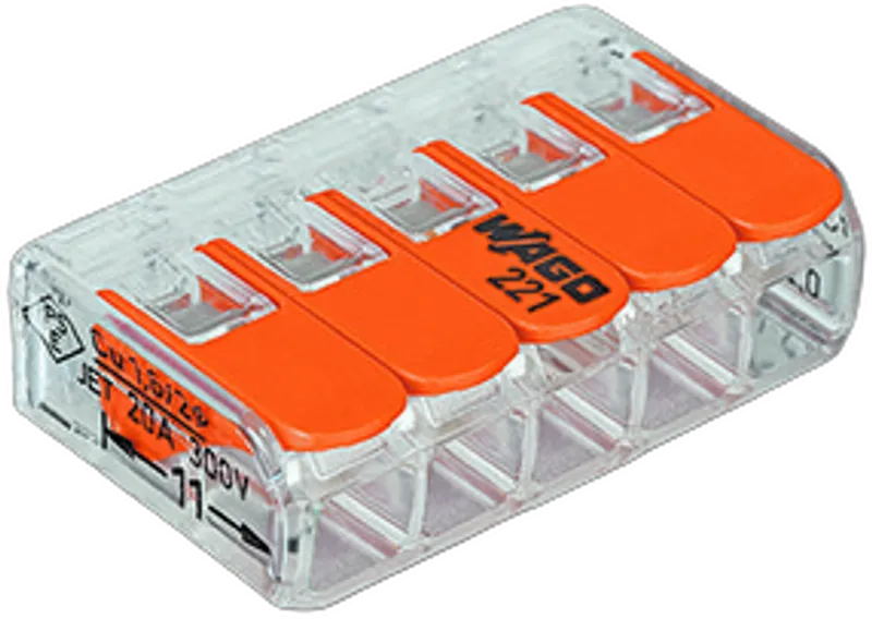 Wago Serie 221 - 5*4mm (8 Stück Retail)