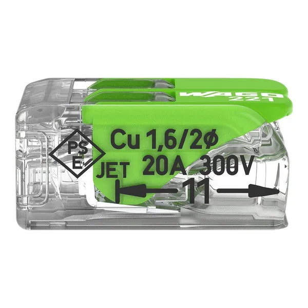 Wago Serie 221 - 2*4mm (16 Stück Retail) Green Range