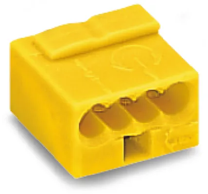Wago Serie 243- 4-Leiter-Micro-Klemme (100 Stück) gelb Wago Serie 243- 4-Leiter-Micro-Klemme (100 Stück) gelb