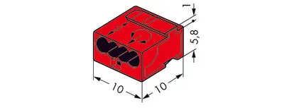 Wago Serie 243- 4-Leiter-Micro-Klemme (100 Stück) rot Wago Serie 243- 4-Leiter-Micro-Klemme (100 Stück) rot
