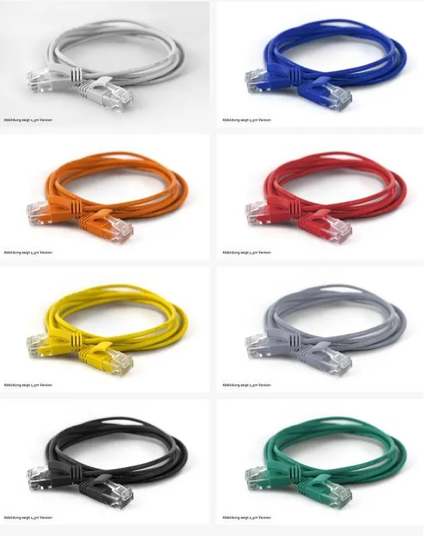 Wantec Patchkabel UTP  CAT6a           d=2,8mm 25,00m grün