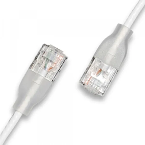 Wantec Patchkabel UTP  CAT6a eGlow     d=2,8mm 5,00m  weiß