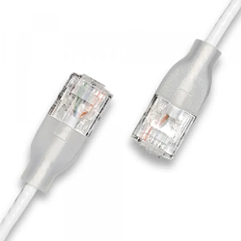 Wantec Patchkabel UTP  CAT6a eGlow     d=2,8mm 5,00m  weiß
