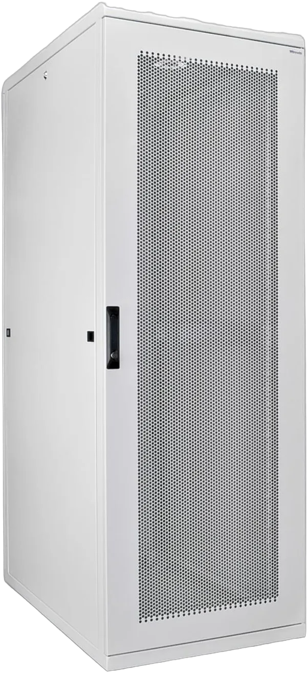 19" Serverschrank, perforierte Türen, 600x1000mm, grau