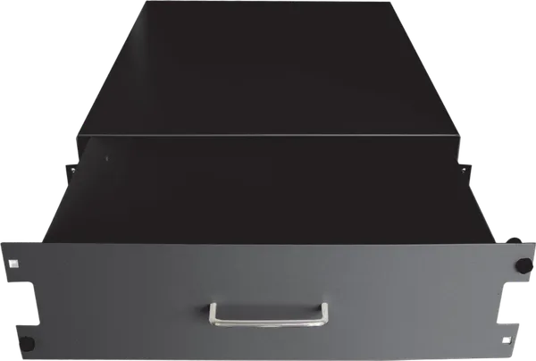 19" Dokumentenlade, 500mm Tiefe, schwarz RAL9005