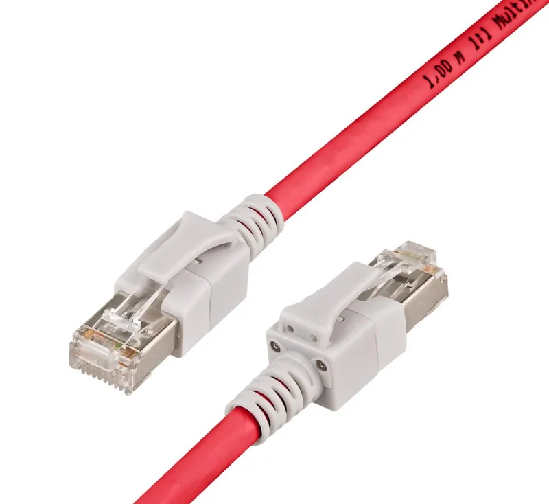 KAT6A LED Patchkabel, S/FTP, Lifetime Warranty, rot