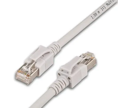KAT6A LED Patchkabel, S/FTP, Lifetime Warranty, grau
