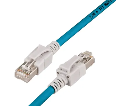 KAT6A LED Patchkabel, S/FTP, Lifetime Warranty, blau