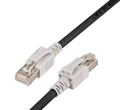 KAT6A LED Patchkabel, S/FTP, Lifetime Warranty, schwarz